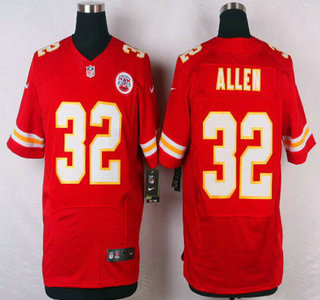 Men's Kansas City Chiefs #32 Marcus Allen Red Team Color NFL Nike Elite Jersey