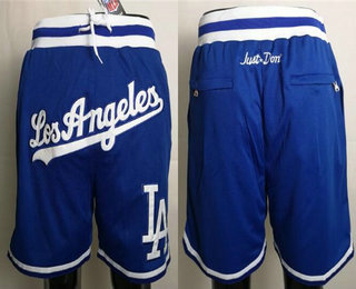 Men's Los Angeles Dodgers Blue Just Don Shorts Swingman Shorts