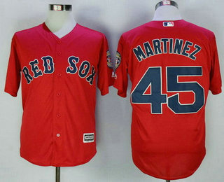 Men's Boston Red Sox #45 Pedro Martinez Retired Red Stitched MLB Majestic Cool Base Jersey