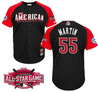 American League Toronto Blue Jays #55 Russell Martin 2015 MLB All-Star Black Jersey