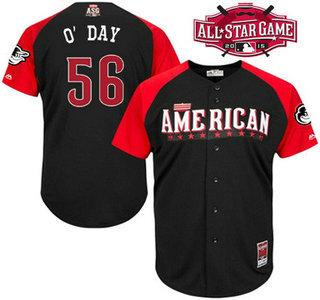 American League Baltimore Orioles #56 Darren O'day Black 2015 All-Star Game Player Jersey Majestic