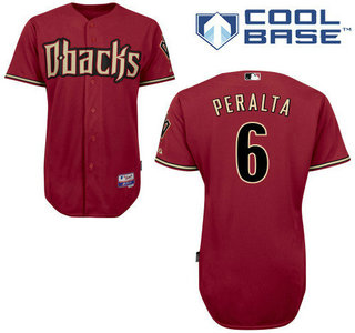 Men's Arizona Diamondbacks #6 David Peralta Alternate Red MLB Cool Base Jersey