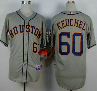 Men's Houston Astros #60 Dallas Keuchel Grey Jersey