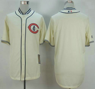 Men's Chicago Cubs Blank Cream 1929 Turn Back The Clock Jersey