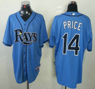 Tampa Bay Rays #14 David Price Light Blue Cool Base MLB Jersey